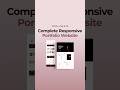 Complete Responsive Personal Portfolio Website Using HTML CSS And JavaScript