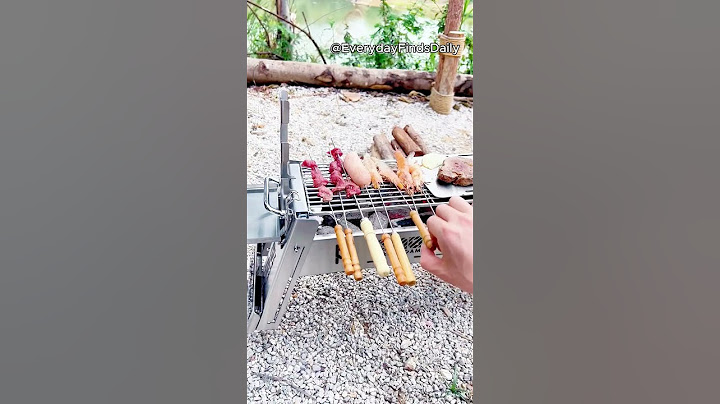 With this grill, it is great to eat barbecue when camping outdoors #grill #bbq #barbeque #outdoor