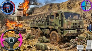 US Off-road Army Cargo Truck Driving Game! Military Cargo Truck Driving: 3D Sim Android Gameplay screenshot 4