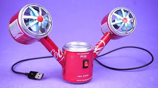 Increíble Mini Ventilador USB hecho con latas y motor dc