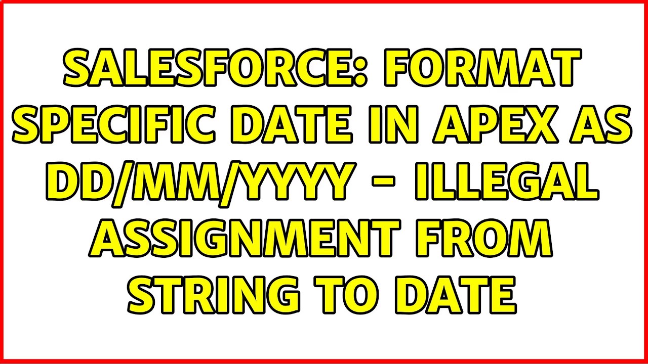 date assignment in apex