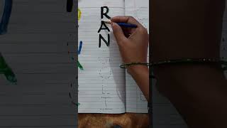 Rangoli letters drawing #shortsfeed #colorfulletters #youtubeshorts #easylearning #trendingshorts ll