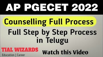 AP PGECET 2022 Counseling Process | AP PGECET Counselling Process | AP PGECET Counselling Documents