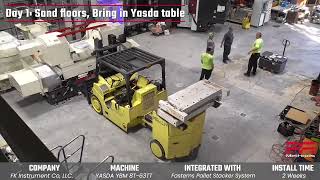 Yasda YBM 8T-63TT 5-axis Precision Center with Fastems Cell Install Resimi