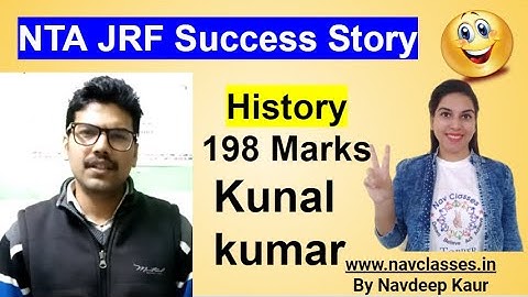 NTA NET JRF Success Story History 198 Marks Kunal kumar by Navdeep Kaur