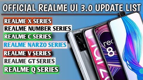 Realme UI 3.0 & Android 12 Update List | Official | Realme X series | Realme Narzo | C series