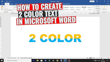 How to create two color text in microsoft word