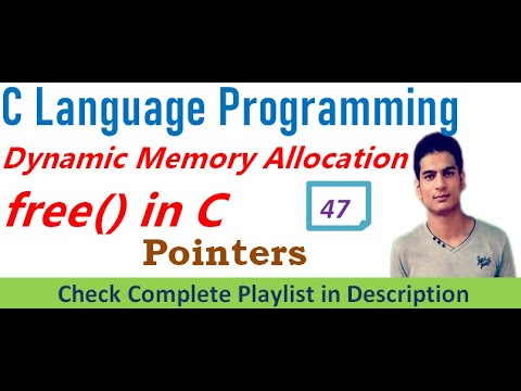 use of free() in C | Dynamic memory allocation | Pointers in C | C ...