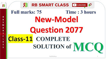 Class 11 Model Question Solution Based on New Curriculum ( Part 1-MCQ)  || RB Smart Class