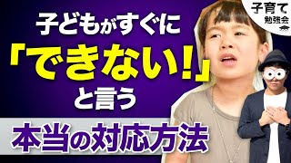 【何歳でも共通！】子どもがすぐに諦める。できないと言う。チャレンジしない対応方法/子育て勉強会TERUの育児・知育・幼児家庭教育