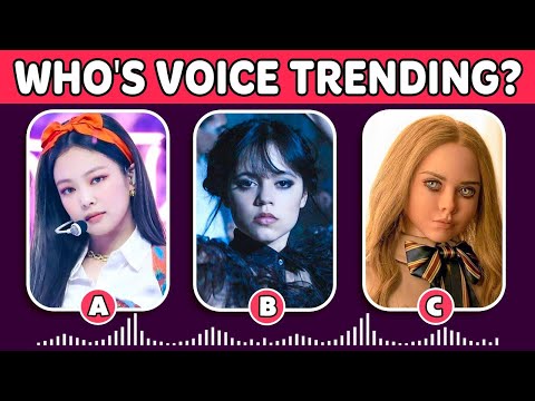 Whose VOICE is Top Trending ? | Wednesday, M3gan, Jennie Quiz | Tiny Game Book