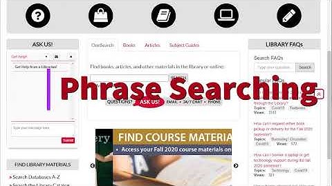 Phrase searching