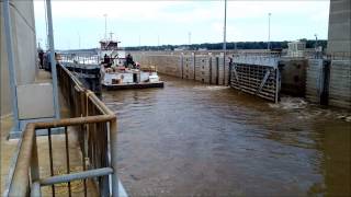 River Locks in Action at the National Great Rivers Museum in Alton, Illinois