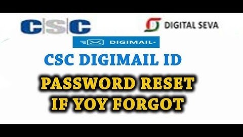 how to reset digimail password || how to reset csc digitalseva portel