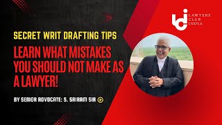 Famous How to draft Writ Petitions: Tips and Tricks by Senior Advocate / Lawyer S. Sriram Sir on LCI Net Worth