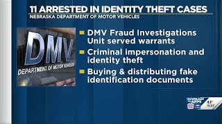 11 suspects arrested in southeast Nebraska following DMV identity theft investigation