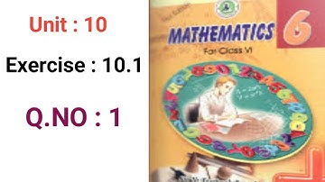 #Maths Class 6 | Unit 10 | Exercise 10.1 | Q 1 | Sindh Textbook board