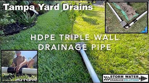 Triple Wall Drainage Pipe - Quick Install - Tampa Yard Drains -