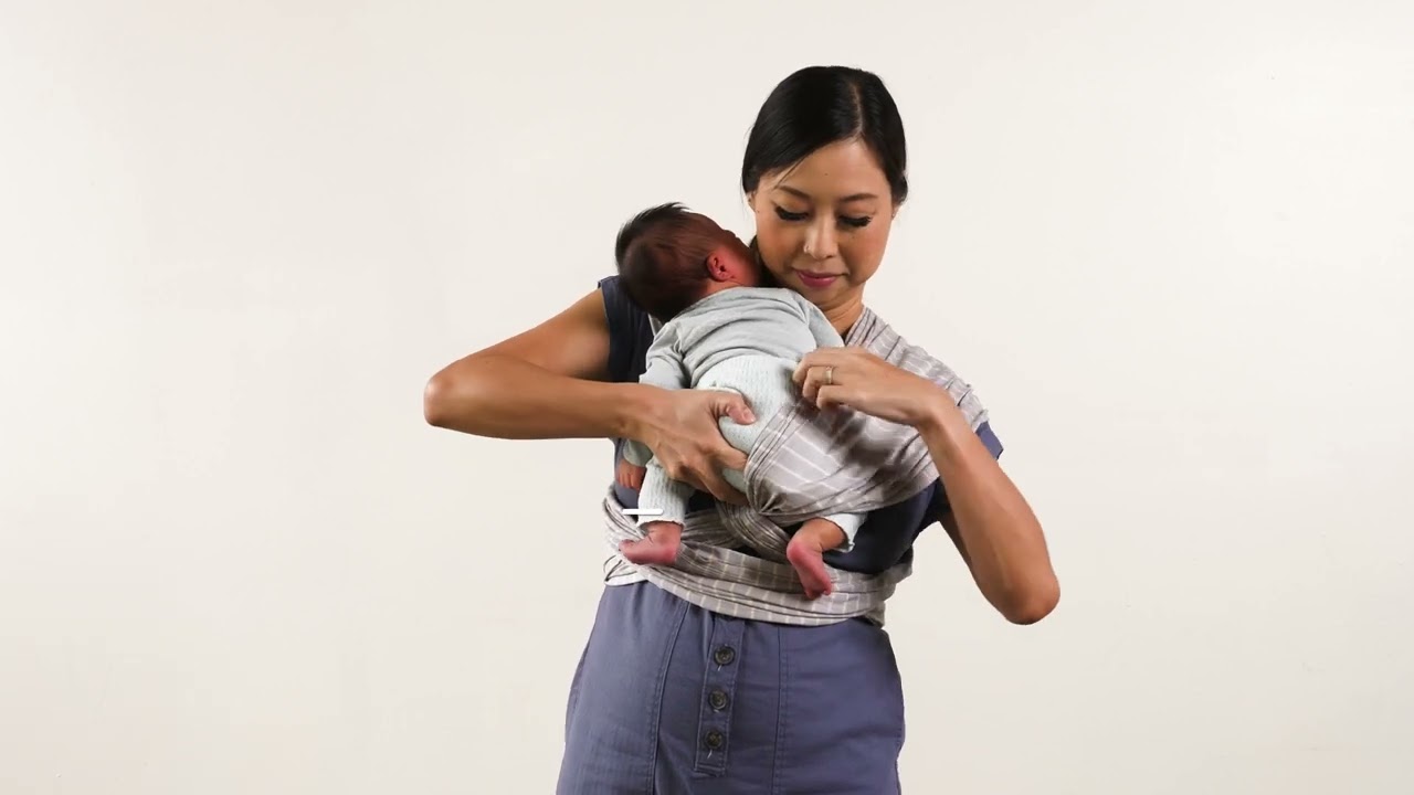 Ergobaby draagdoek voor pasgeborenen vanaf de geboorte tot 11,3 kg, Aura Knit gemaakt van gerecyclede stoffen, elastisch en ademend, unisex, Cream