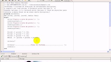aula 980 Algoritmos e Logica de programação   Exerc Avaliação no Pascal