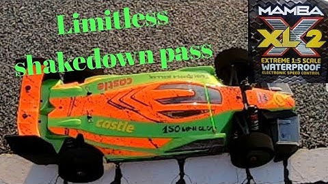 Arrma Limitless speed run,  Shakedown down pass with New XLX2 setup  145mph