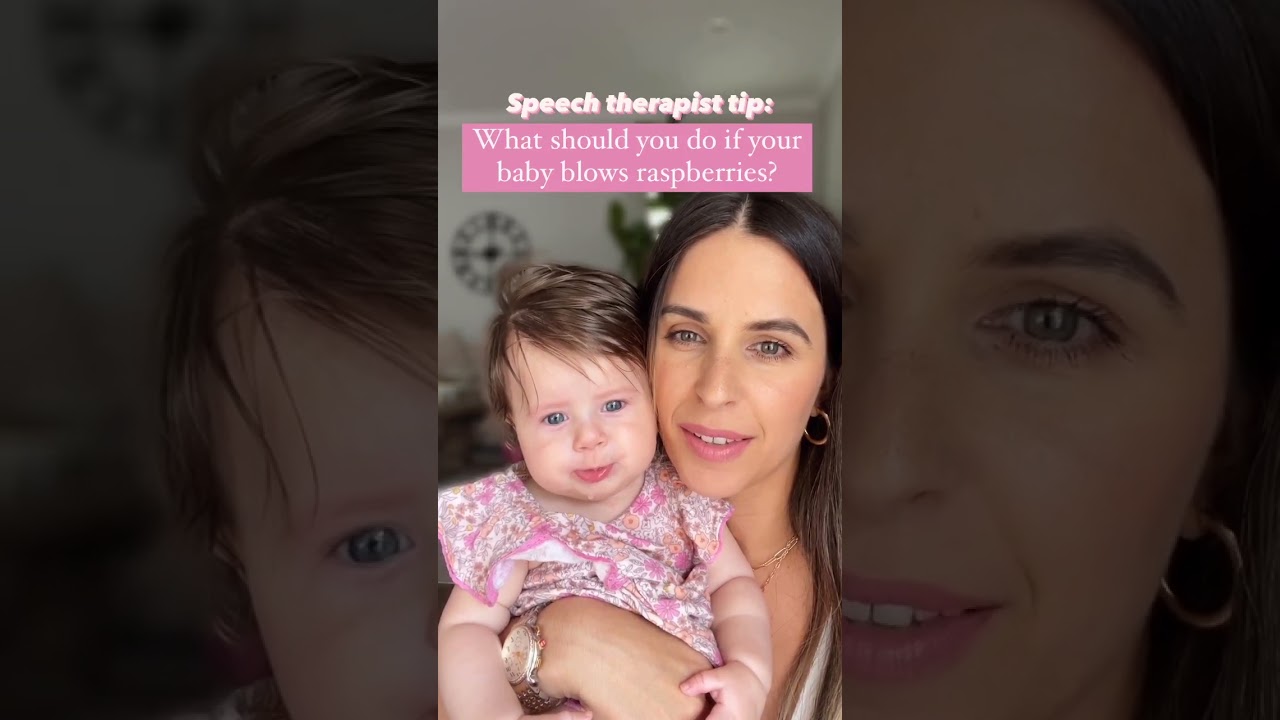 What should you do if your baby blows raspberries? Tips from an SLP | TinyTalkersSpeech.com