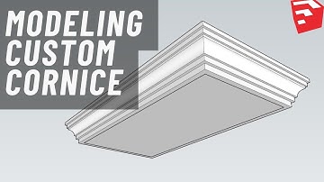 Modeling Sketchup tutorial how to make CROWN MOLDING in SketchUp