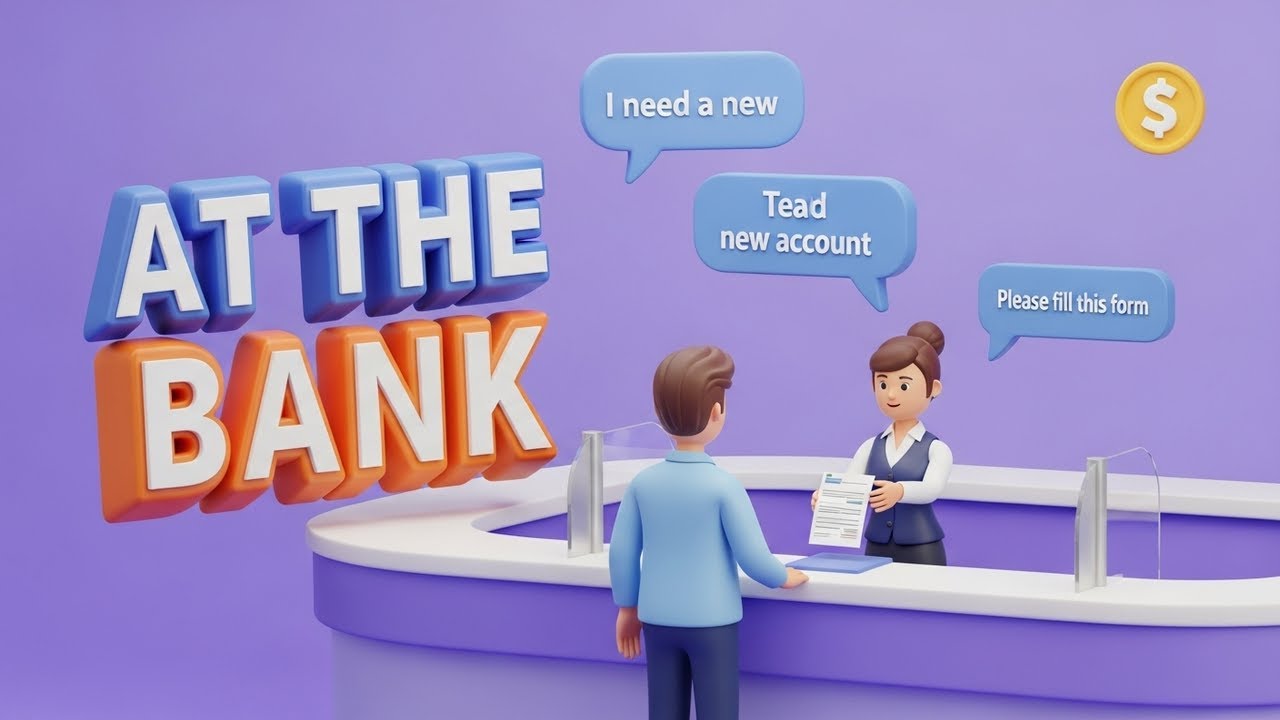 Easy English Conversation at the Bank | A1