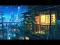 Balcon rainy night  rainy lofi chansons pour vous calmer et aimer la pluie  pluviophile lofi