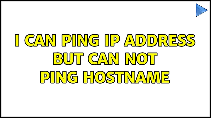 Ubuntu: I can ping IP address but can not ping hostname