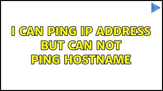 Ubuntu: I can ping IP address but can not ping hostname Ubuntu: I can ping IP address but can not ping hostname