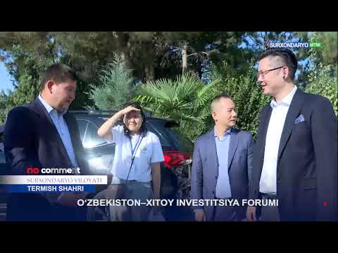 O‘zbekiston (Surxondaryo) — Xitoy investitsiya forumi ishtirokchilari tantanali kutib olinmoqda