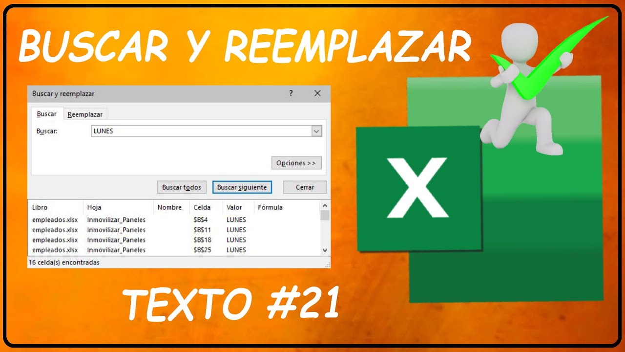 Como Buscar y Reemplazar Texto en Excel - YouTube