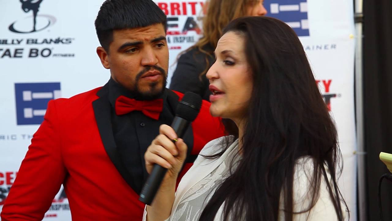 Victor Ortiz interviews by the french reporter for Celebrity Sweat newspaper mockup