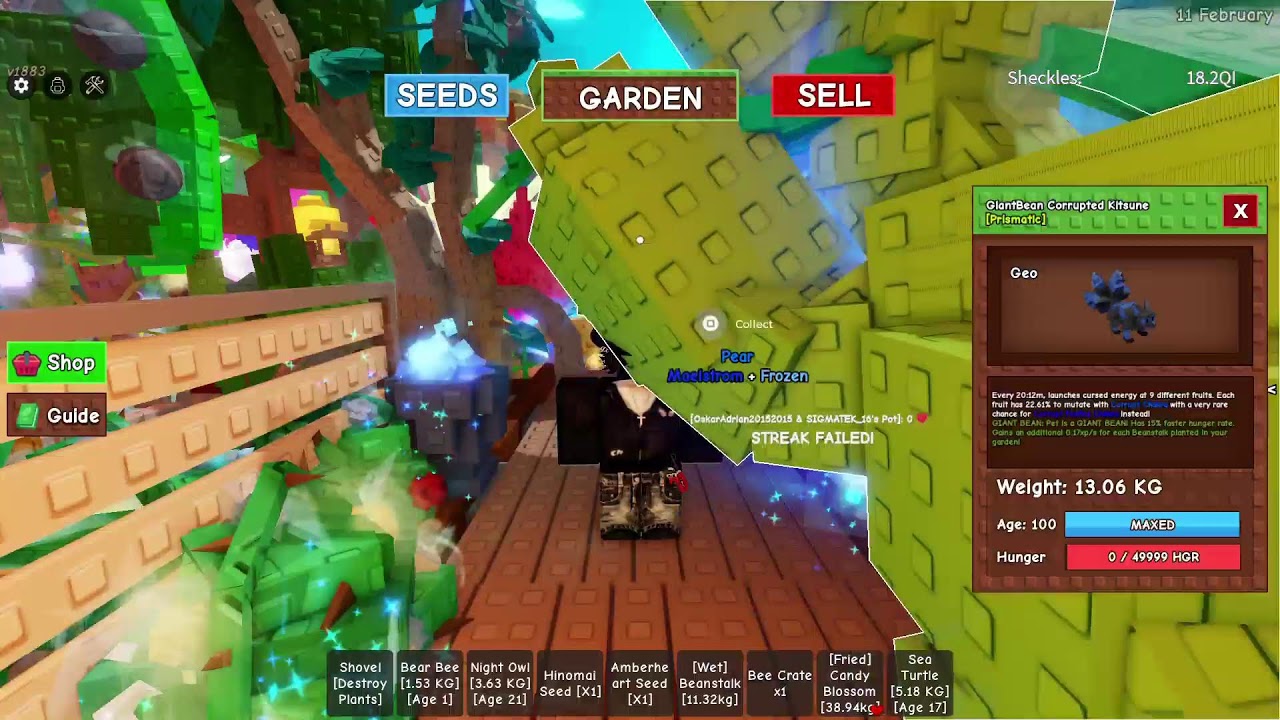 Grow a Garden trade my nick OZZI05