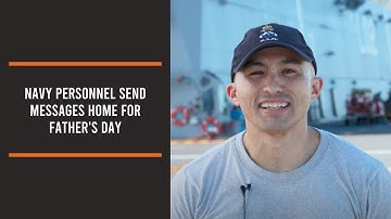 Navy personnel send messages home for Father