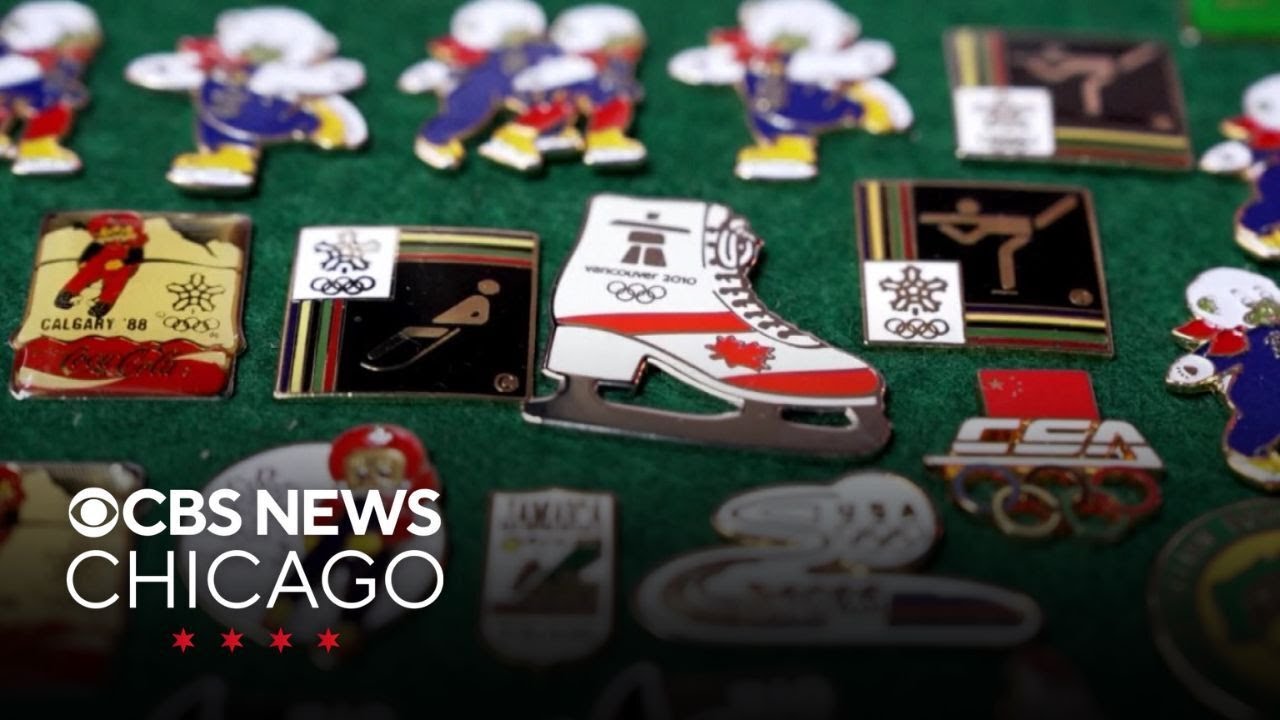 Some Olympics fans on the hunt for commemorative pins - YouTube