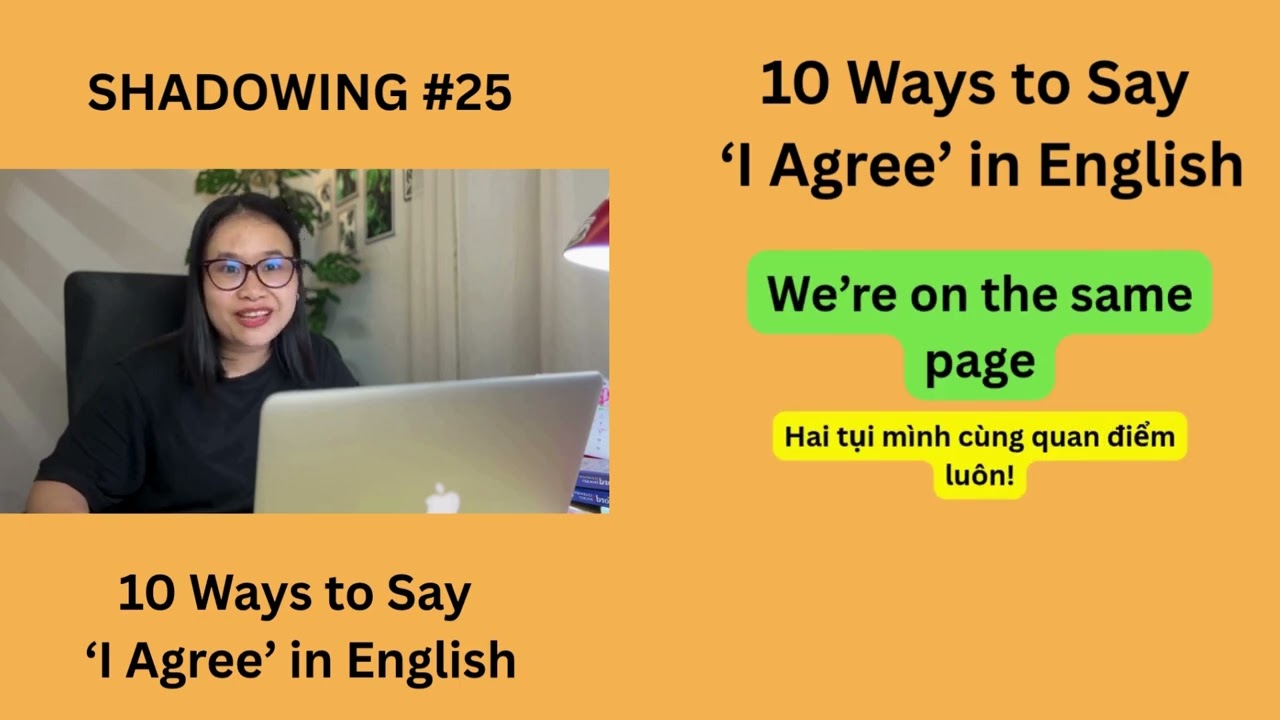 10 Ways to Say ‘I Agree’ in English | Shadowing Practic | Daisy Nguyen