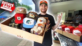 I Spent $1,500 on Snapbacks at this Estate Sale! Vintage Shopping on a Budget!