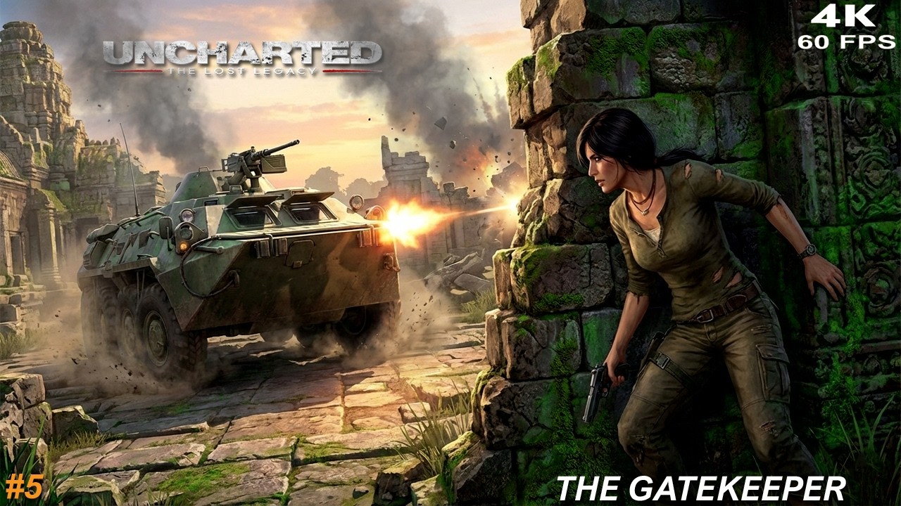 APC BASS FIGHT & ELEPHANT ESCAPE! | UNCHARTED: THE LOST LEGACY #5