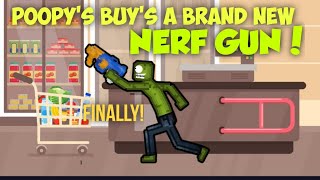 POOPY BUYS A BRAND NEW NERF GUN AT THE GROCERY STORE | MELON PLAYGROUND 18.0.9