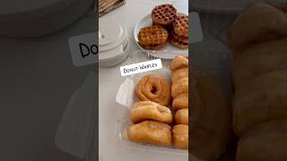 We were gifted these day old donuts & the glaze became moist. We decided to turn them into waffles. @stunningmisadventures