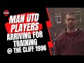 Man utd players  arriving for training  the cliff 1996