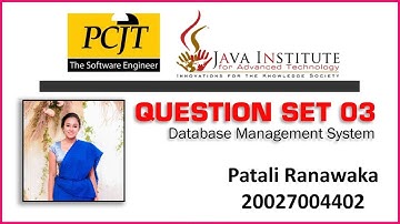 DBMS Question Set 03