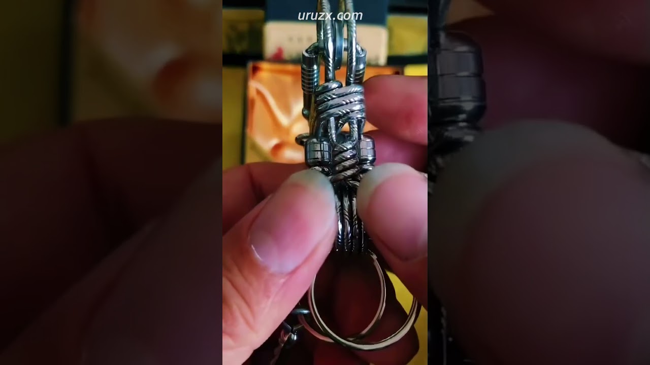 Stainless Steel Wire Motorcycle Keychain Built By Hand 