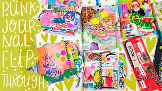 Non Linear, No Rules, Free Style Journaling | Quick & Easy, Weekly Punk (Junk) Journal Flip Through