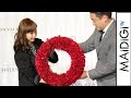 藤本美貴、バラ100本のリースプレゼントに感激　「東急プラザ銀座」クリスマスキャンペーンPRイベント2
