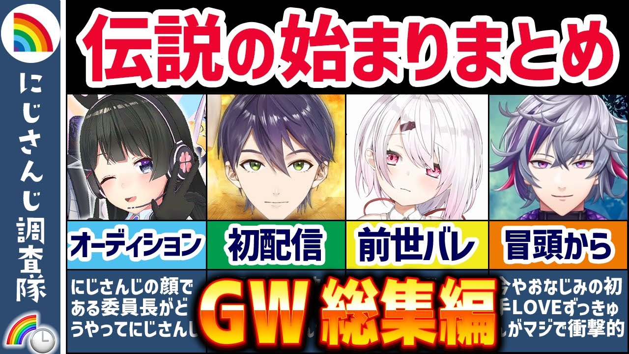🌈総集編🕒にじさんじライバーのオーディション秘話～初配信まとめ！【ゆっくり解説】 YouTube