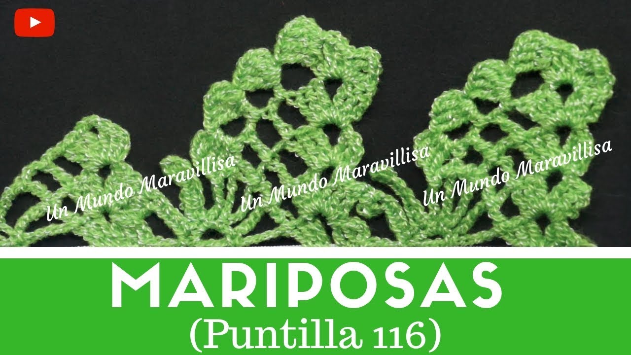 Puntilla 116  | MARIPOSAS a una sola vuelta | Puntillas Marribel