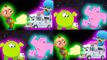 Pocoyo & Ice Cream Truck Go Away AND Nibble Nom & Kitten Growing Sound Variations in 32 Seconds